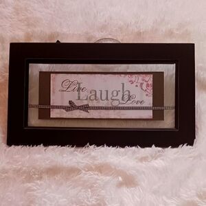 LIVE LAUGH LOVE Picture in Frame NWT